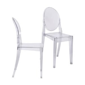 Kit 02 Cadeiras Pc Incolor Sem Braço