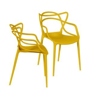 Kit 02 Cadeiras Pp Amarela