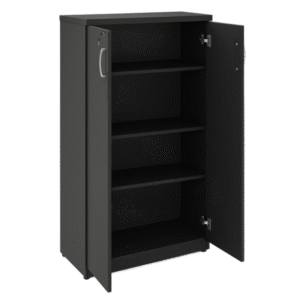 ARMÁRIO ALTO FECHADO C/2 PORTAS – 1,62×0,80×0,46 PRETO / PRETO  40mm