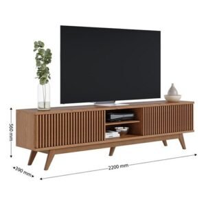 Rack Bancada Fortaleza Freijó Para Tv Até 75” - Colibri Freijó