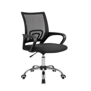 Cadeira Tela Giratória Baixa 3310 Sem Relax preta