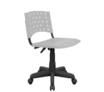 Cadeira de Escritório Giratória Plástica Cinza