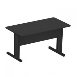 Mesa De Escritório light 15mm Reta 160 X 60 Preta Com Gavetas