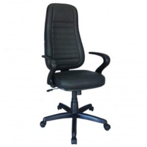 Cadeira Presidente ALTA - BRAÇO "7" - COR PRETA 30103