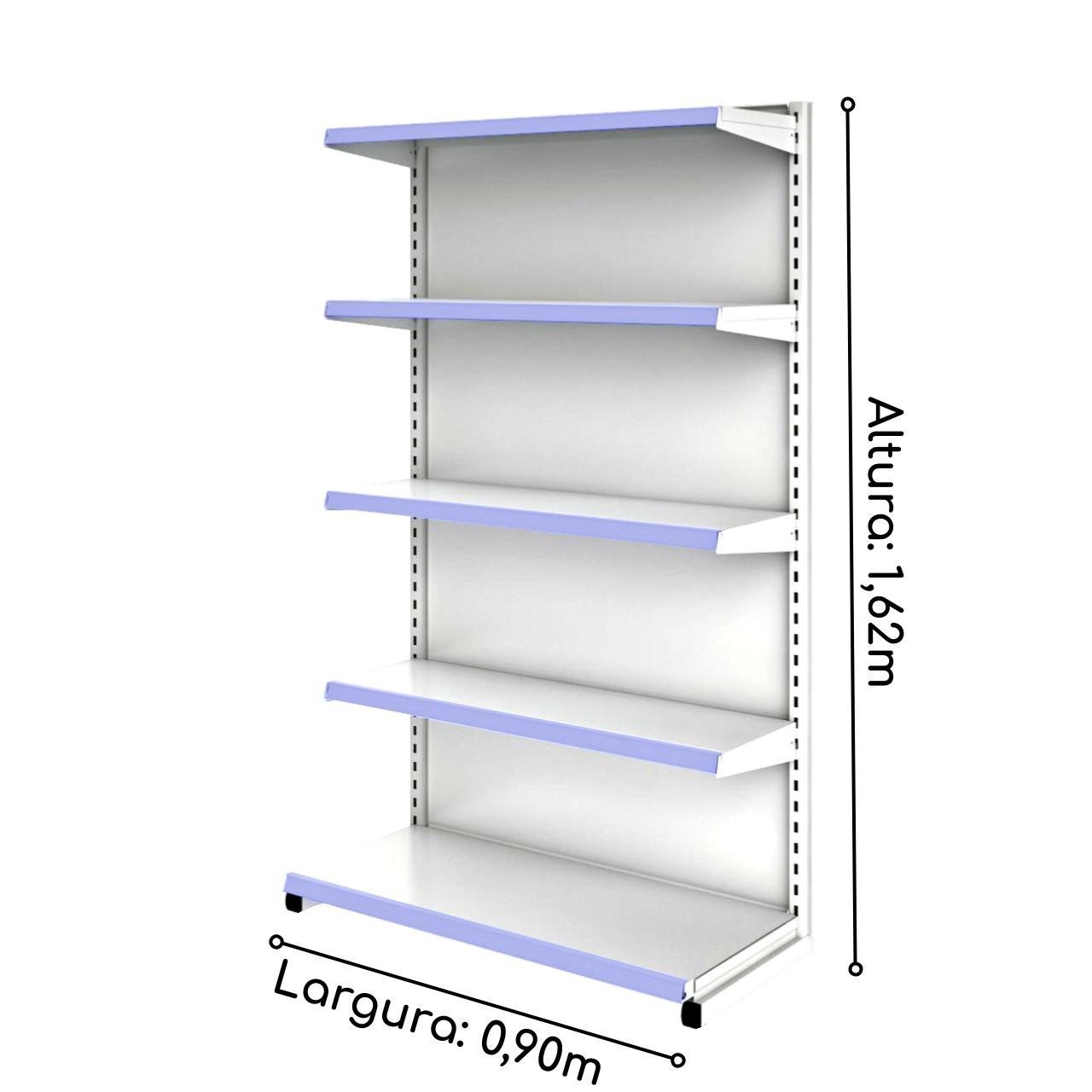 Gôndola Fácil INICIAL de Parede 1,62x0,90m 15005 - Imagem 2