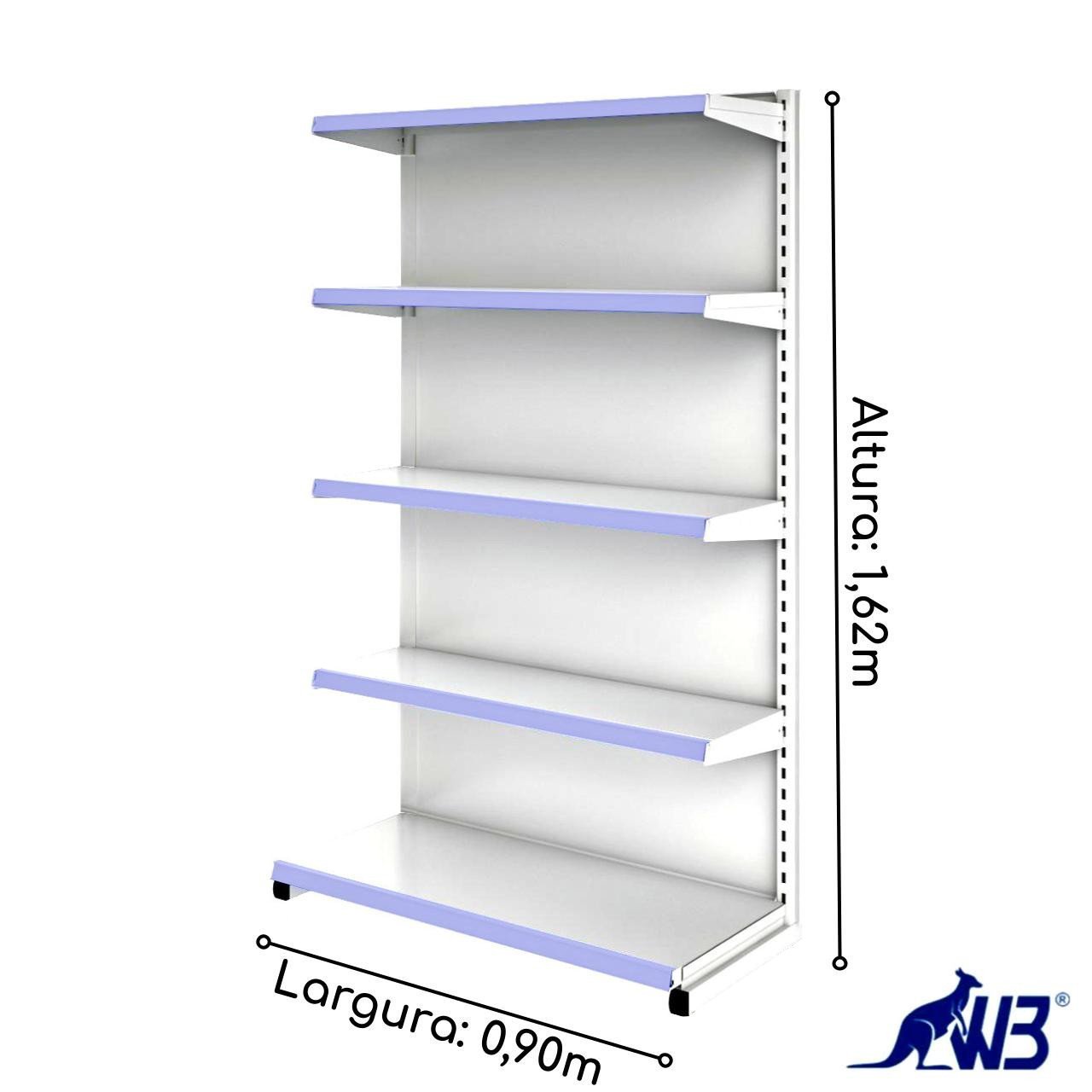 Gôndola Fácil CONTINUAÇÃO de Parede 1,62x0,90m 15006 - Imagem 3