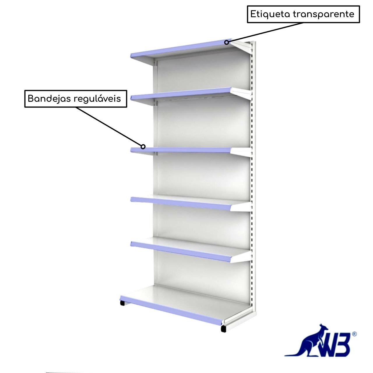 Gôndola Fácil CONTINUAÇÃO de Parede 2,02x0,90m 15008 - Imagem 2