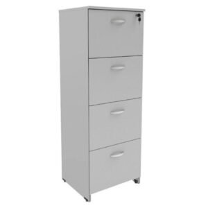 Arquivo 04 Gavetas Pasta Suspensa - MADEIRA MDP - 1,32x0,46x0,42m - JOB - CINZA/CINZA - 21211