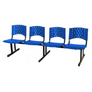 Longarina PLÁSTICA 04 Lugares - Cor Azul 33008