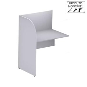 Baia Continuação FECHADA para Atendimento 1,20×0,80×0,60m c/ FUNDOCINZA/CINZA – 24013