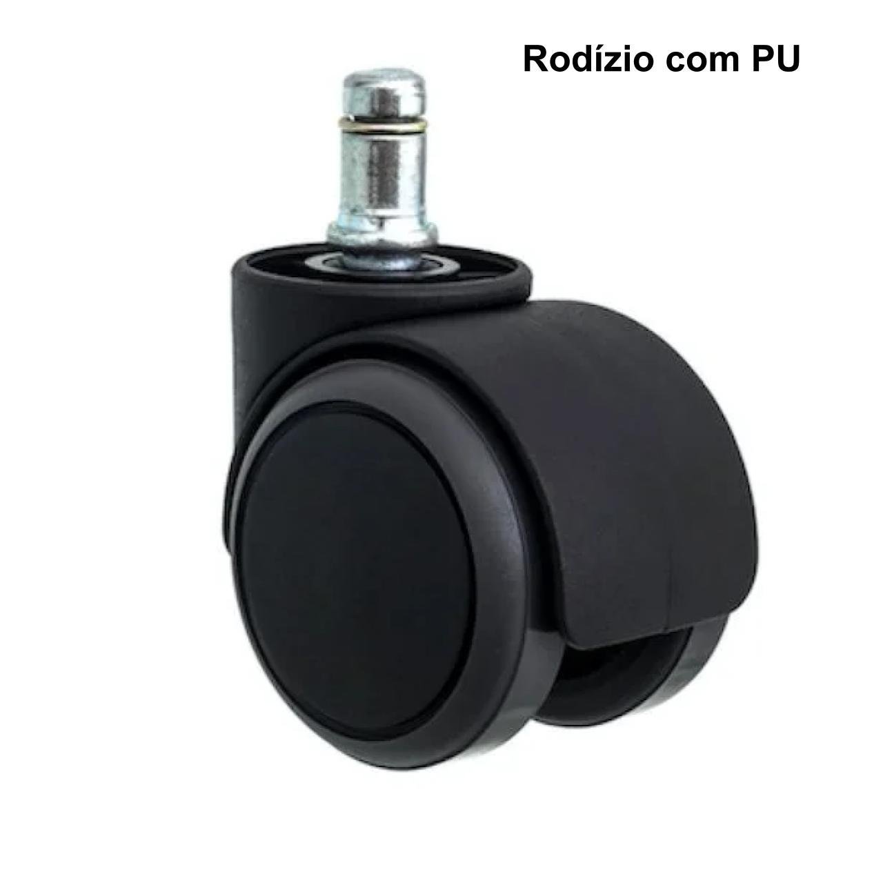 Rodízios para Cadeira com "PU" - Preto - 87705