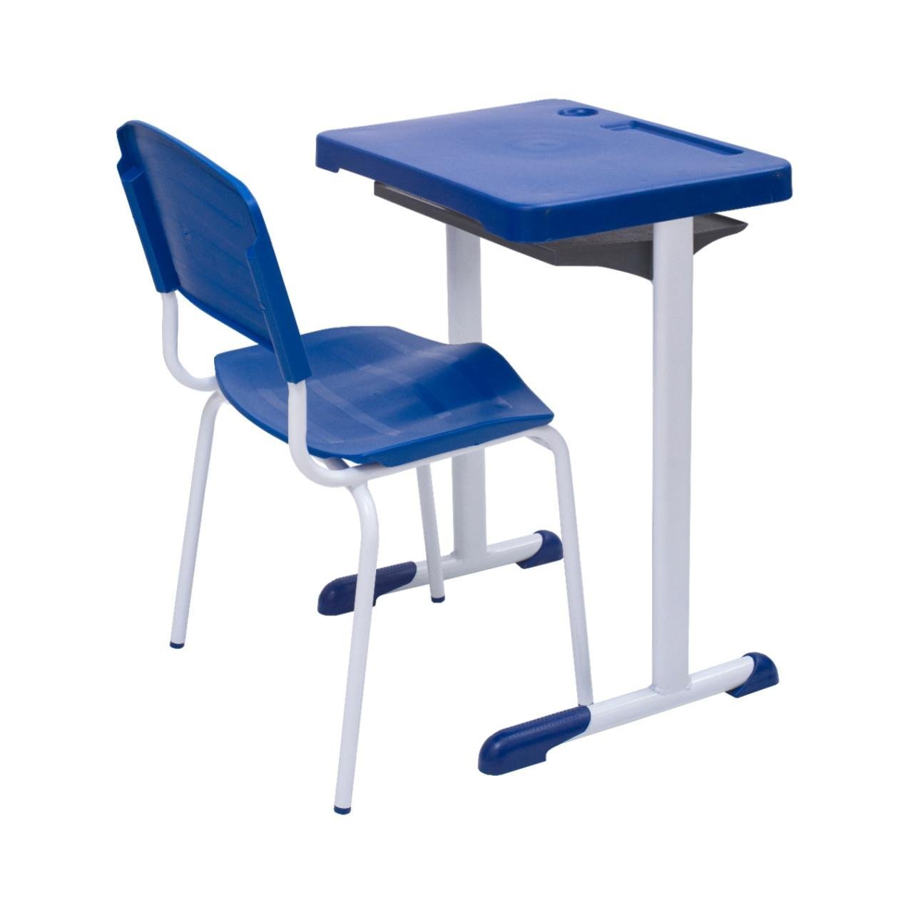 Kit Escolar Individual AZUL – (Mesa e Cadeira) – ADULTO – COR AZUL - 40081 - Imagem 3