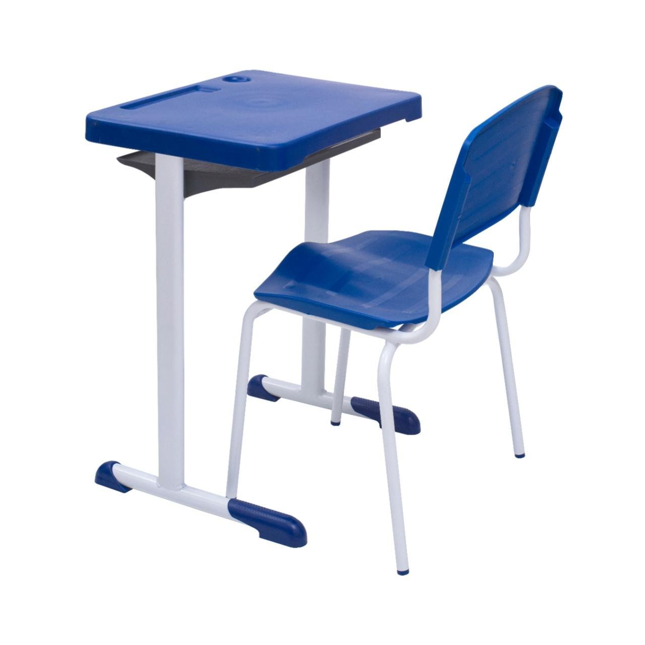 Kit Escolar Individual AZUL – (Mesa e Cadeira) – ADULTO – COR AZUL - 40081 - Imagem 4