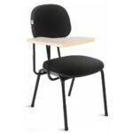 Carteira Universitária Secretária Estofada - Corino Preto 32002