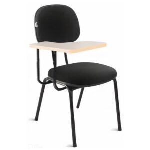 Carteira Universitária Secretária Estofada - Corino Preto 32002