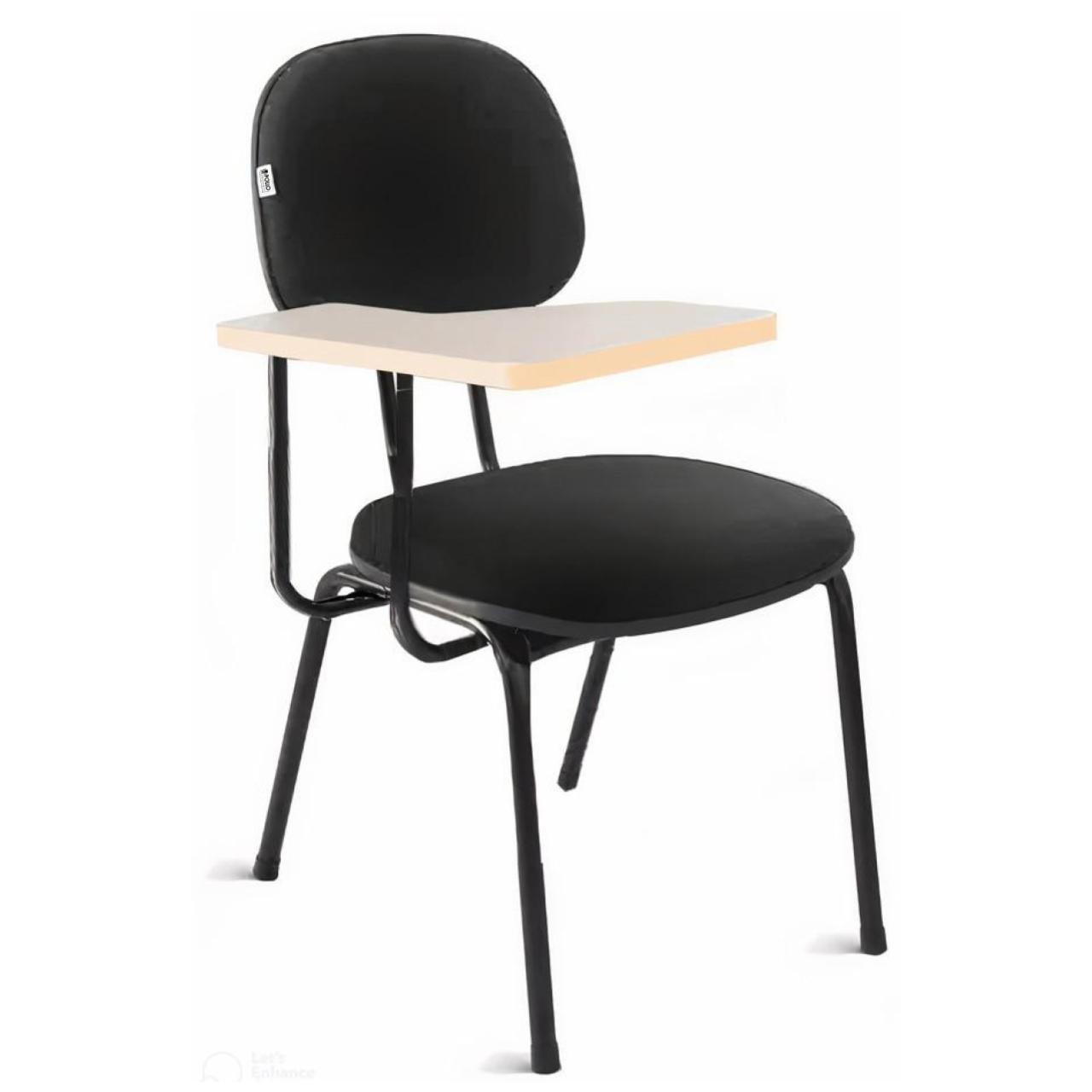 Carteira Universitária Secretária Estofada - Corino Preto 32002