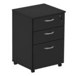 Gaveteiro Volante 03 Gav. 0,67x0,46x0,40m - Cor Preto - JOB - 44107