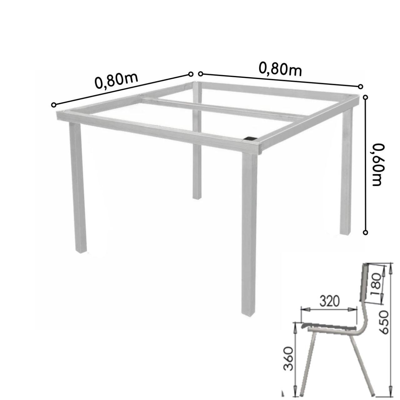 Conjunto Quadrado c/ 04 Cadeiras COR AMARELO – TAMPO PLÁSTICO – 02 a 06 Anos – INFANTIL – 44002 - Imagem 5