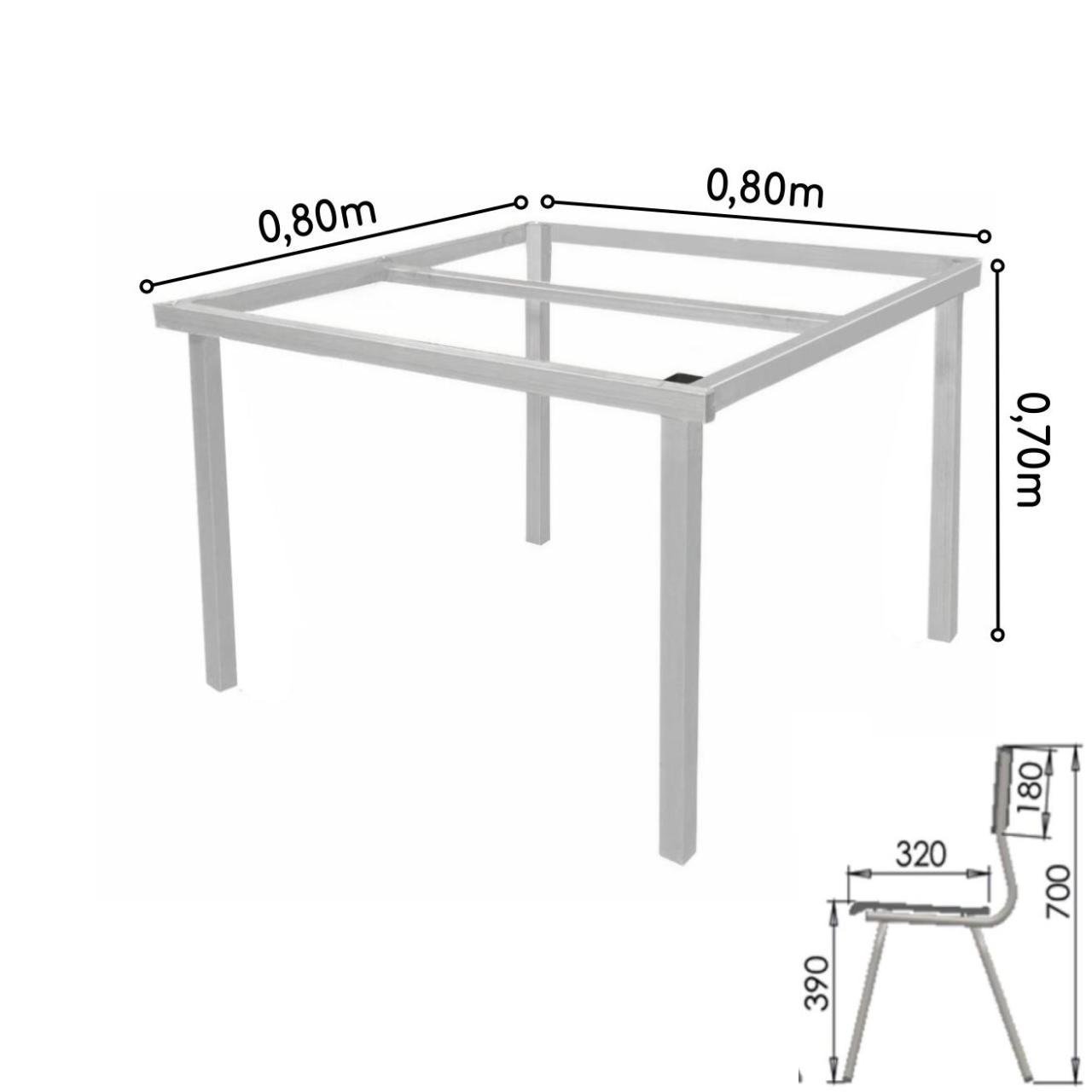 Conjunto Quadrado c/ 04 Cadeiras COR VERMELHO – TAMPO PLÁSTICO – 06 a 09 Anos – JUVENIL – 44007 - Imagem 4