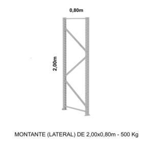 MONTANTE PP FACIL 2048X800X70MM - CSM - 11083
