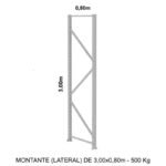 MONTANTE PP FACIL 3008X800X70MM - CSM - 11084