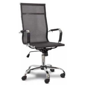 Cadeira PRESIDENTE TELA Charles Eames Esteirinha - COR PRETO - PMD - 32878