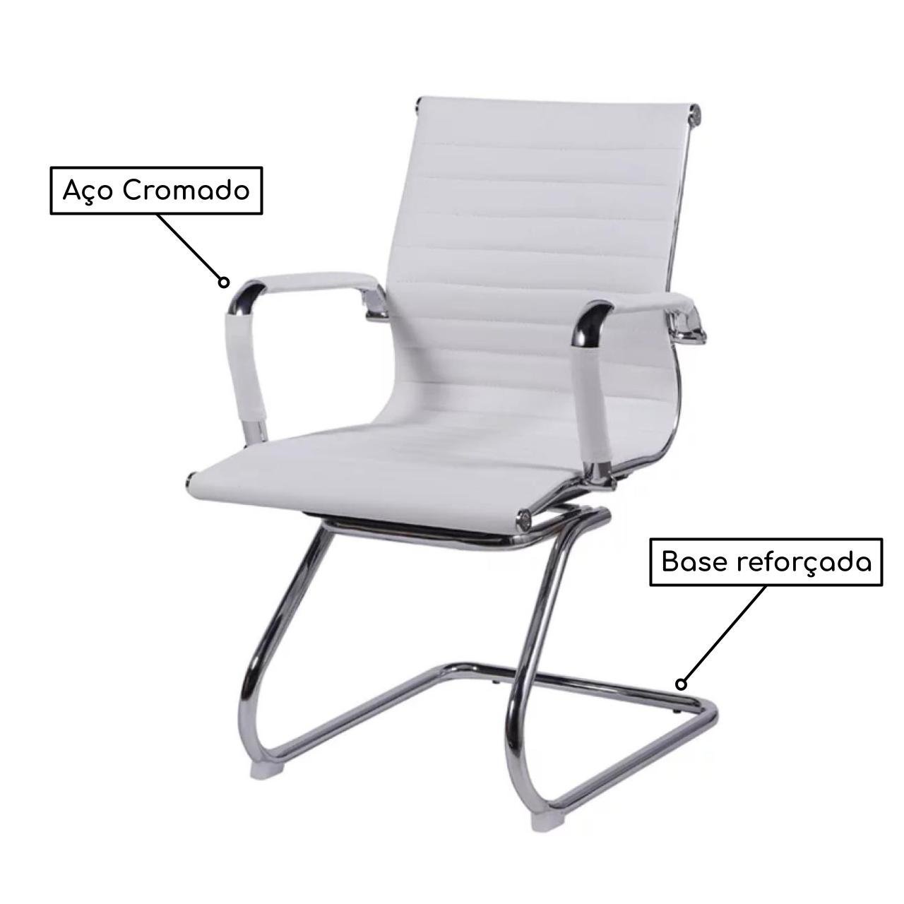 Cadeira INTERLOCUTOR Charles Eames Esteirinha - COR BRANCO - PMD - 32873 - Imagem 2