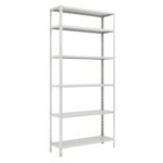 Estante de Aço com 06 Bandejas 30cm (22/18) – 1,98×0,92×0,30m – W3 – Cinza - 16007