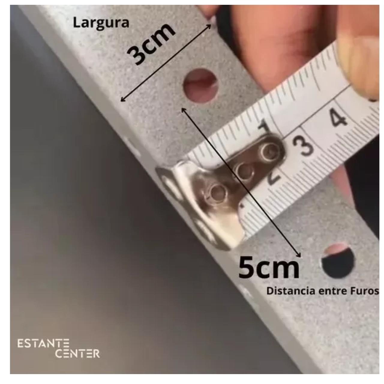 Estante de Aço com 06 Bandejas 30cm (22/18) – 1,98×0,92×0,30m – W3 – Cinza - 16007 - Imagem 8