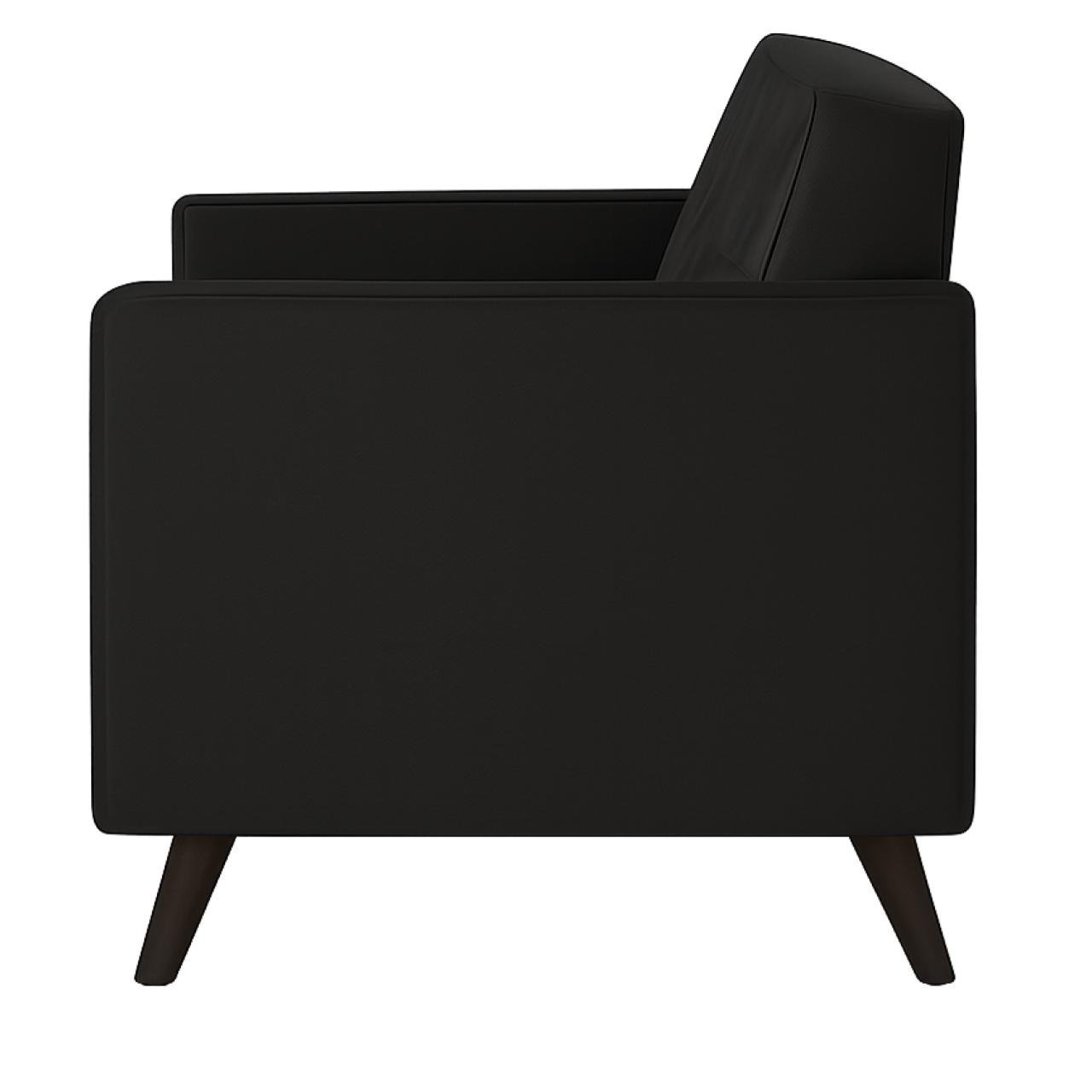 Poltrona para Escritório ROMA 01 Lugar - Corino - Cor Preto - 60040 - Imagem 3