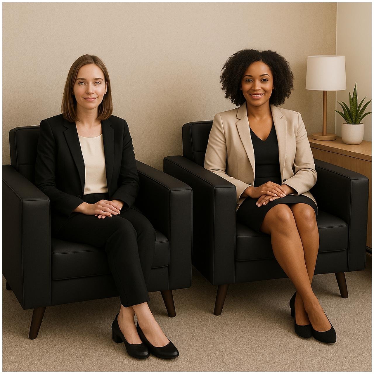 Poltrona para Escritório ROMA 01 Lugar - Corino - Cor Preto - 60040 - Imagem 5