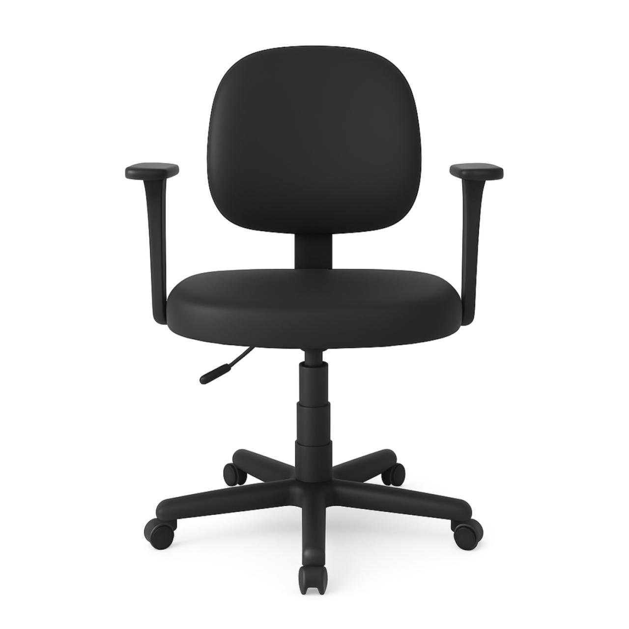 Cadeira Executiva LISA Giratória com Braços Reguláveis - Corino Preto - 31003 - Imagem 3