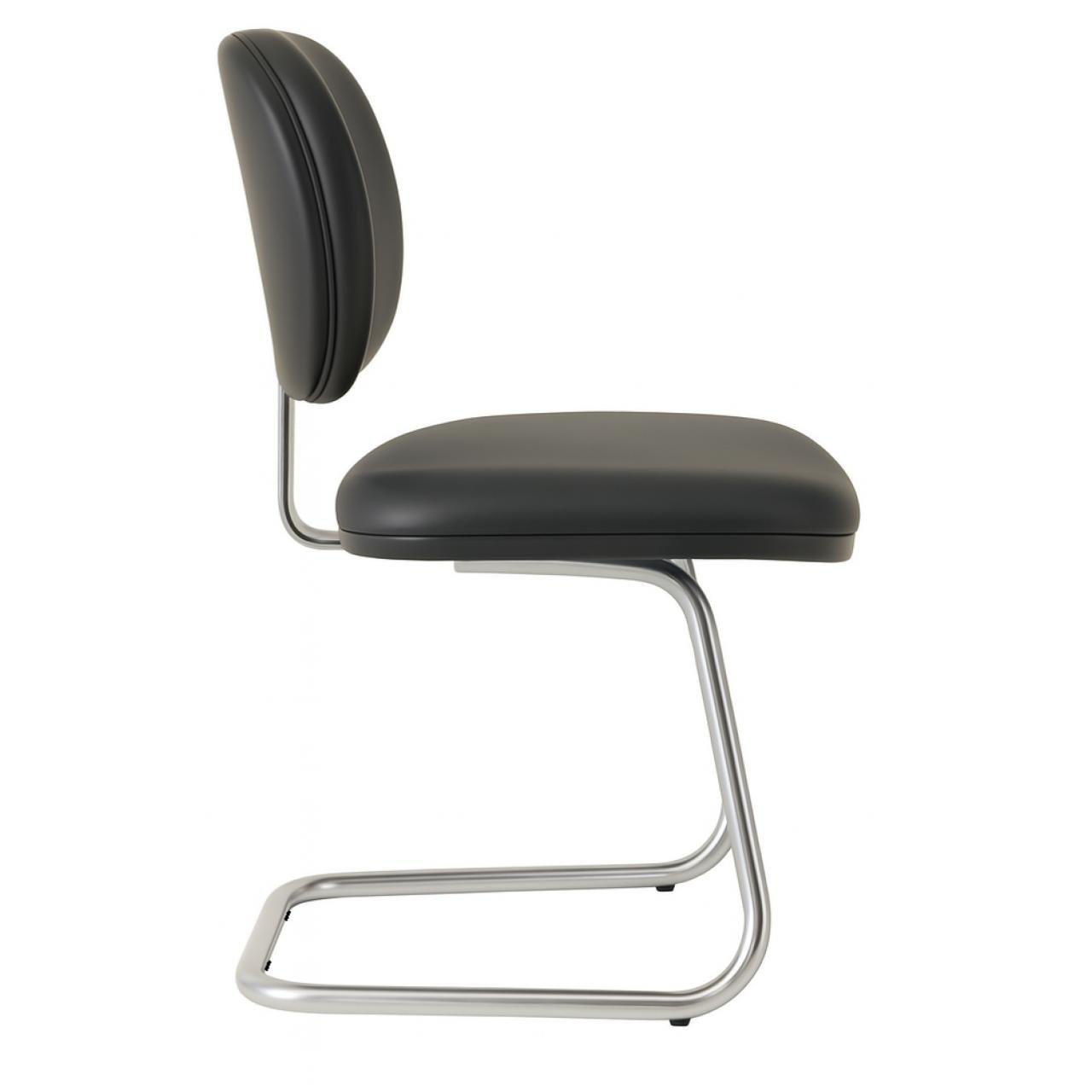 Cadeira Executiva LISA Base em "S" CROMADA - Corino Preto - 31015 - Imagem 3