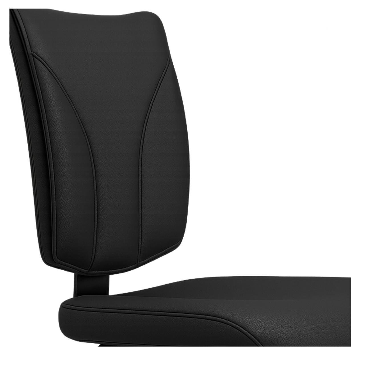 Cadeira Escritório B-ONE Base em "S" Cromada - Corino Preto - 31033 - Imagem 6