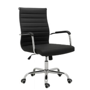 Cadeira de Escritório Diretor LONDON Giratória - Corino Preto - 31094