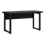 Mesa Escritório PÉ QUADRO - 1,50x0,60m - S/ Gavetas - PRETO / PRETO - 26002
