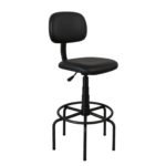 Cadeira CAIXA Secretária (Aranha ALTA) - Corino Preto - 34001