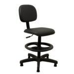 Cadeira CAIXA Secretária Aranha PLAXMETAL - Corino Preto - 34021