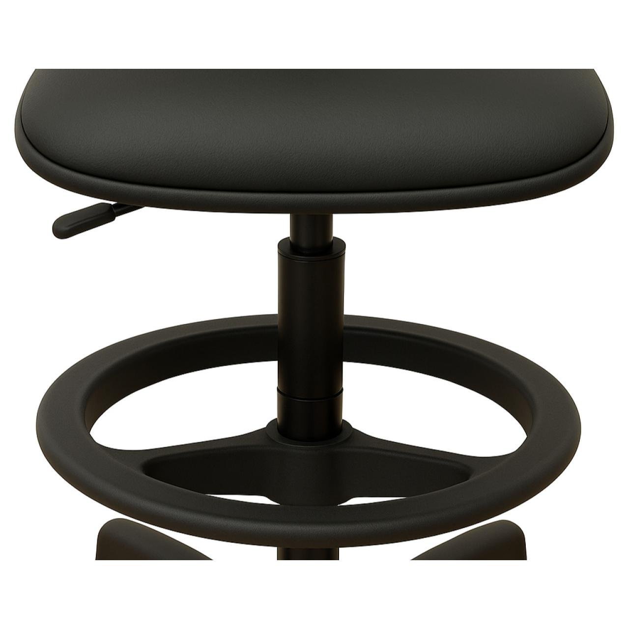 Cadeira CAIXA Secretária Aranha PLAXMETAL - Corino Preto - 34021 - Imagem 5