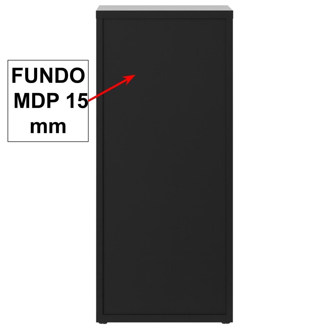 Arquivo de Madeira para Pasta Suspensa com 4 Gavetas - MDP PRETO - 26035 - Imagem 5