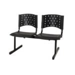 Longarina PLÁSTICA 02 Lugares - Cor PRETA 33071