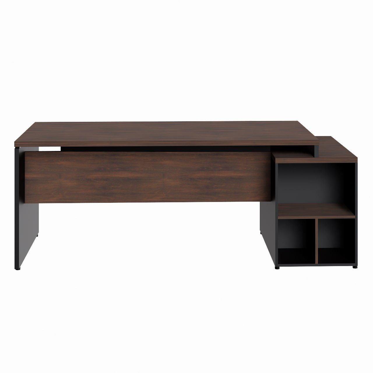 Mesa PEDESTAL RETA c/ VIDRO - 1,92X0,70m MARSALA / PRETO - 23500 - Imagem 5