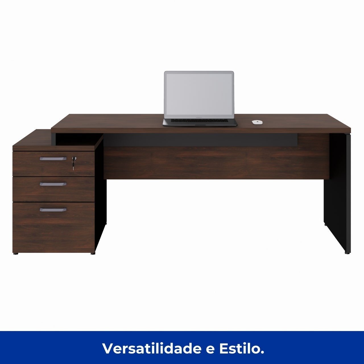 Mesa PEDESTAL RETA c/ VIDRO - 1,92X0,70m MARSALA / PRETO - 23500 - Imagem 7