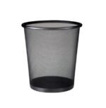 Lixeira de Aço p/ Escritório 0,26x0,23m - Cor PRETA 73001