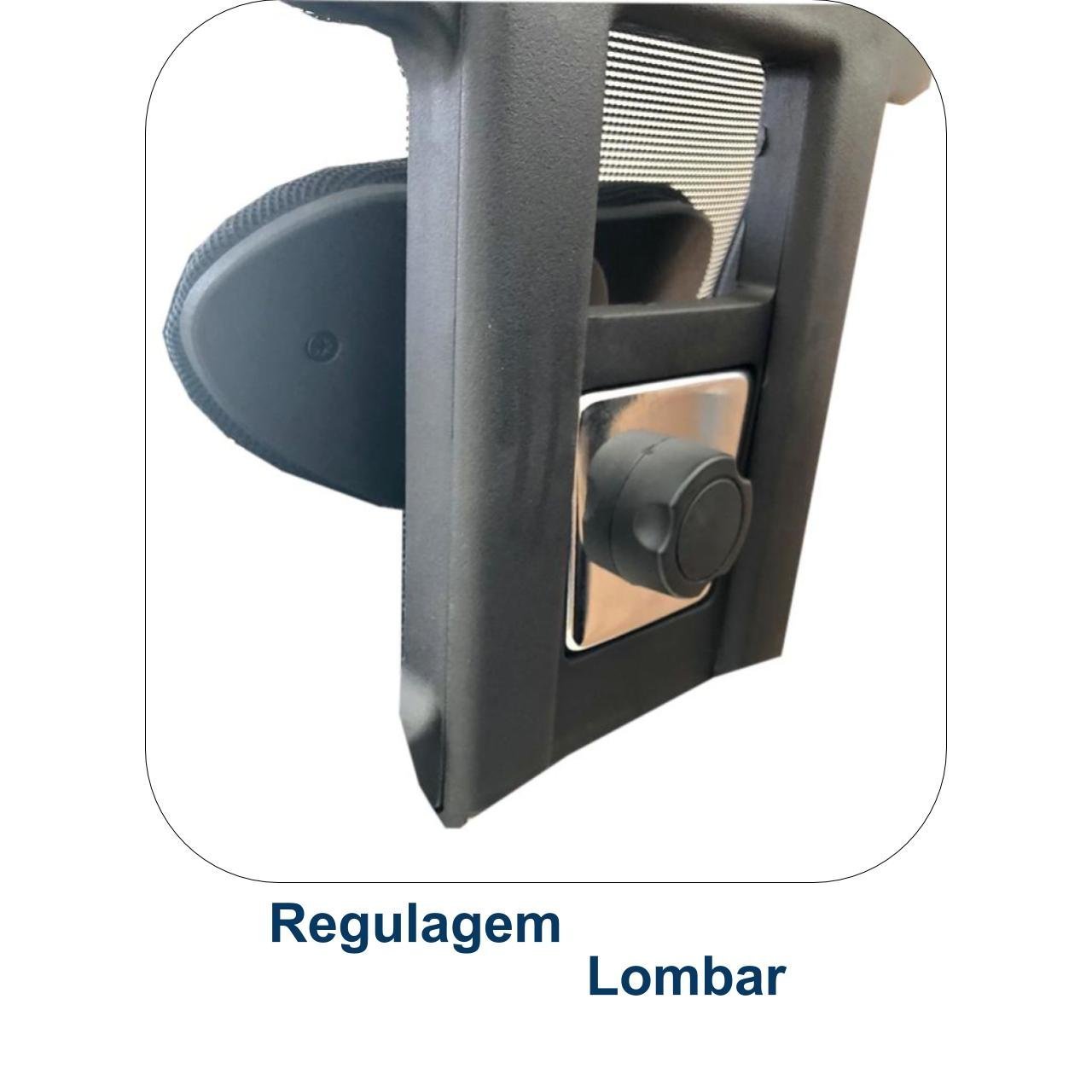 Poltrona Presidente Tela MK-4007 - Cor Preta 30004 - Imagem 3