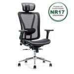 Poltrona Presidente TELA MK - 4000 - Cor Preta PMD - 30013