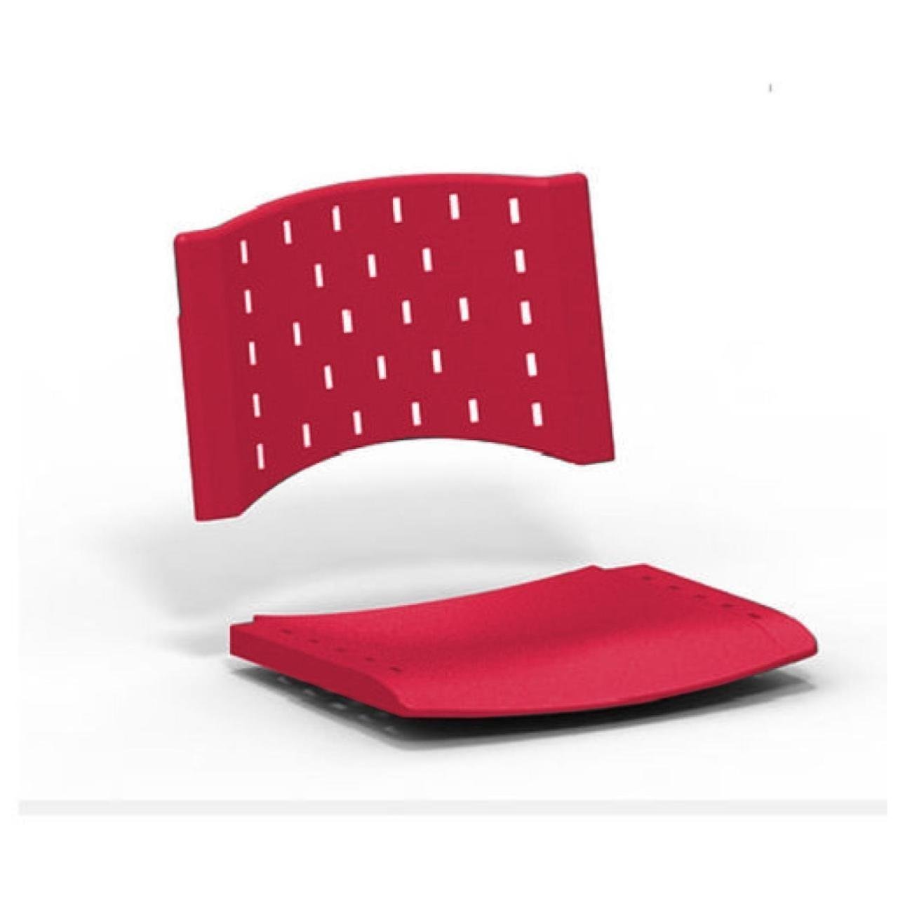 Longarina PLÁSTICA 02 Lugares - Cor VERMELHO 33077 - Imagem 4