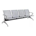 Longarina AEROPORTO com 04 Lugares - Cor Cromada 33109