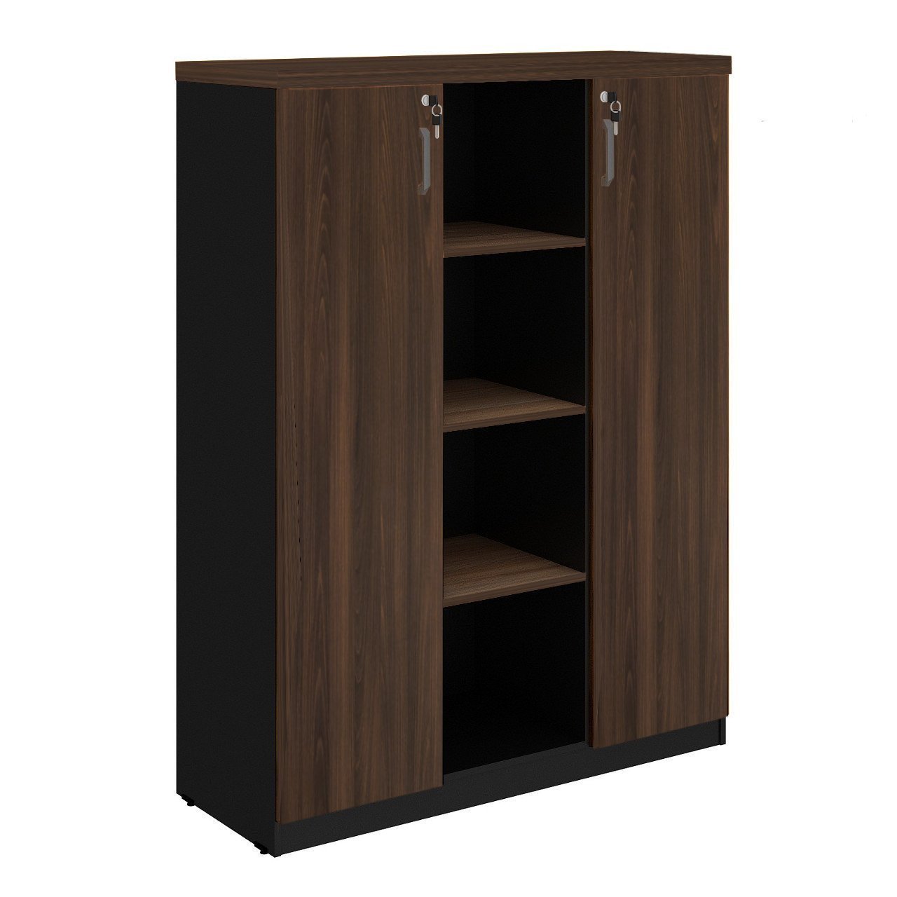 Armário Alto Credenza com Nicho 1,60x1,20x0,45m MARSALA / PRETO - 51018