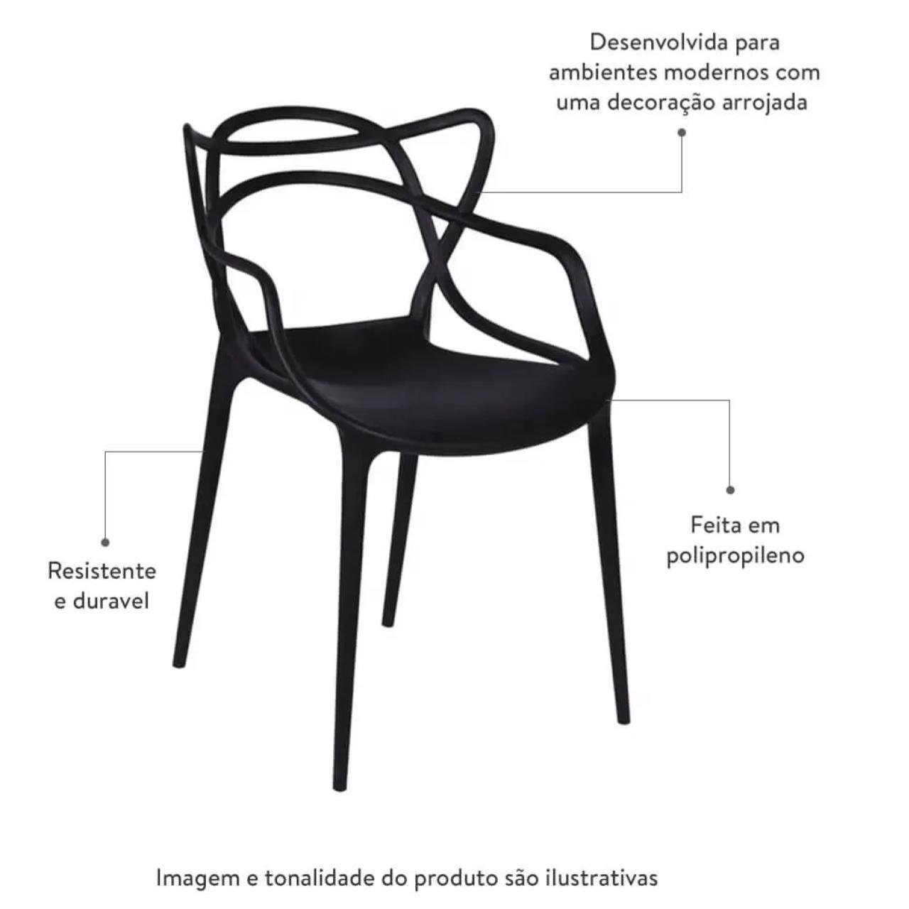 Cadeira Interlocutor ALLEGRA Preta TT - Imagem 5